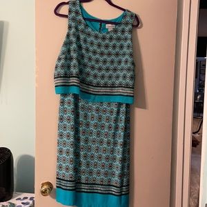 Teal and black dress